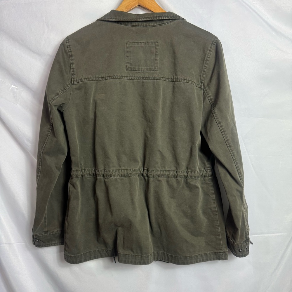 Vintage Levis Women’s Sz Olive Green Cotton Military Field Jacket Utility Coat - Picture 2 of 9